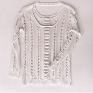 Neimen Marcus white knitted sweater